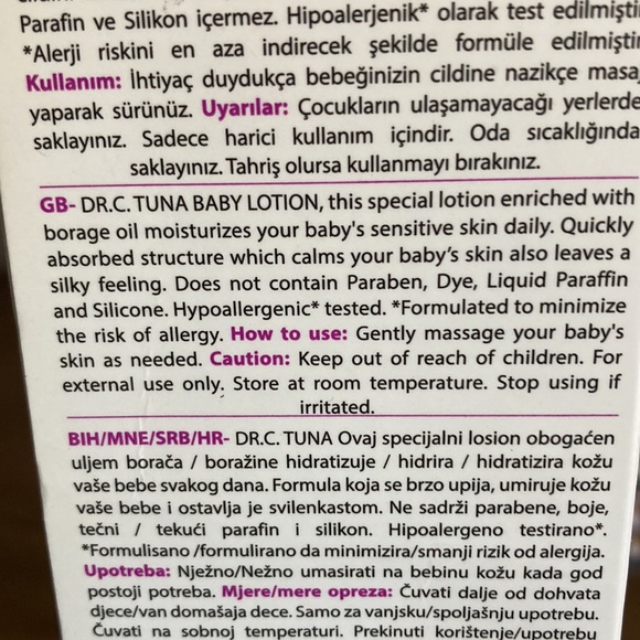 DR.C.TUNA BABY LOTION 6.7 fl. oz - Picture 3 of 6